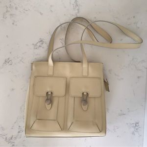 Francesco Biasia Cream Shoulder Bag
